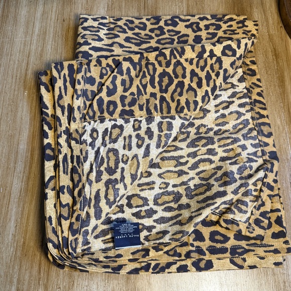 Vintage RALPH LAUREN Leopard Print ARAGON TWIN Flat Sheet NEW without package - Picture 2 of 4